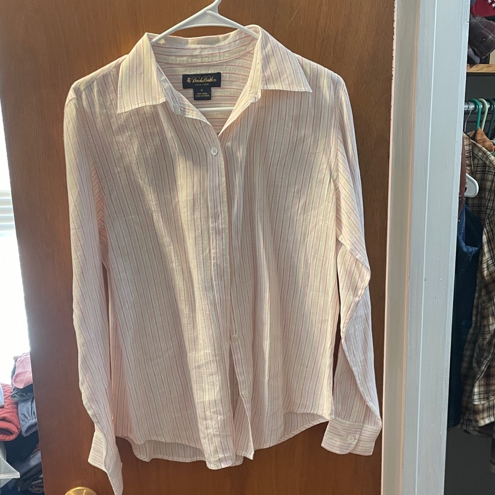 Brooks Brothers Striped Linen Shirt